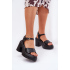 Sandály na podpatku 78-185 černé - Step in style