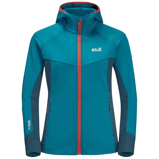 Dámská bunda Hydro Grid Fleece Jkt W 1709911-1395 005 Tyrkysová - Jack Wolfskin