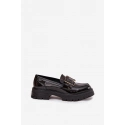 Dámské lakované mokasiny YL253 černé - Diamantique