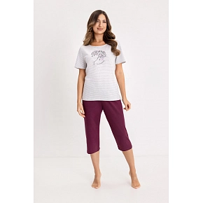 Dámské pyžamo 732 W/26 modro-šedé - Regina