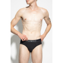 Pánské slipy 2PACK 111733 3F542 16844 černošedé s proužkem - Emporio Armani
