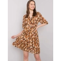 Dámské šaty DHJ SK 11332.67P Hnědé mix barev - FPrice