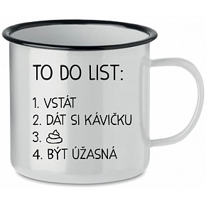 HRNEK TO DO LIST:  BÝT ÚŽASNÁ - bílý plecháček 350 ml