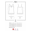 Elegantní košilka Miamor chemise bordó - Obsessive