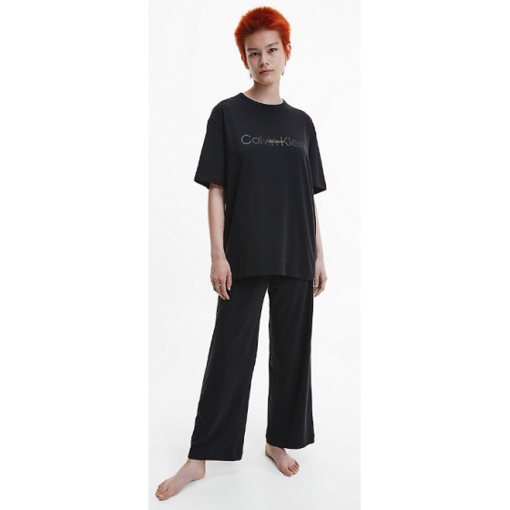 Dámské pyžamo QS6916E UB1 černá - Calvin Klein