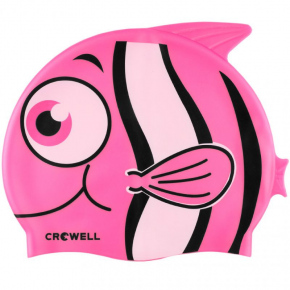 SPORT Dětská silikonová plavecká čepice Nemo Růžová - Crowell