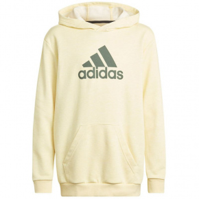 Dětská mikina Badge of Sport Hoodie Jr HN8469 žlutá - Adidas