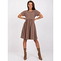 Dámské šaty RV SK 5672.03P Hnědá - Rue Paris
