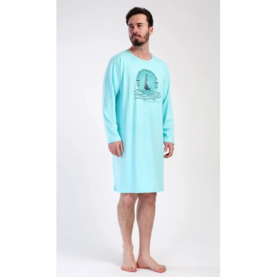 Pánská noční košile s dlouhým rukávem Jachting - Vienetta