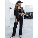 Dámská kožená bunda TY3893 černá -  FashionStreet