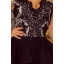 Dámské šaty krajkové 200-3-XL - Černé