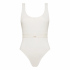 Dámské jednodílné plavky Monogram Rib KW0KW02151-PGA - Calvin Klein