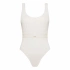 Dámské jednodílné plavky Monogram Rib KW0KW02151-PGA - Calvin Klein