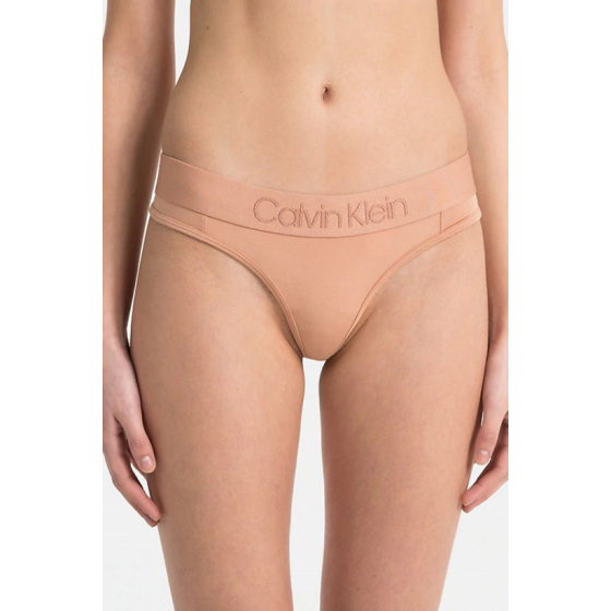 Dámské tanga QF4942E-YUT tělová - Calvin Klein
