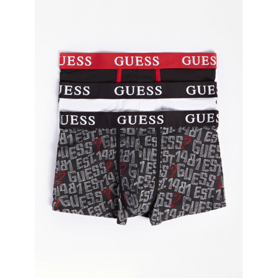 Pánské trenýrky 3 pack U1BG05K6YW1 - P59S  - Modrá, bílá - Guess