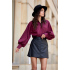 Krátká koženková sukně SPO0052 černá - Roco Fashion