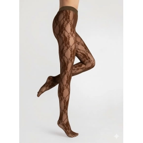 Dámské punčochové kalhoty Donatella I 5000 Černá vzor - Fiore