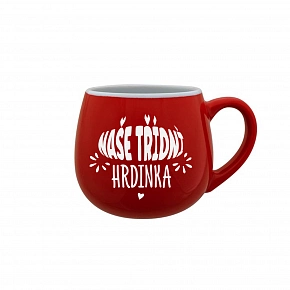 NAŠE TŘÍDNÍ HRDINKA - červený keramický hrníček 300 ml NAŠE TŘÍDNÍ HRDINKA - červený keramický hrníček 300 ml