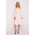 Šaty s mašlí S414 slonová kost - Stylove