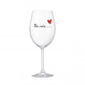 Na nás....... - čirá sklenice na víno 350 ml