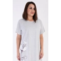 Dámská noční košile Nicol Šedá s potiskem - Vienetta