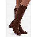 Dámské kozačky HY62-8131 hnědé - FashionStreet