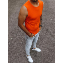 Oranžové pánské jednobarevné tílko RX4919 - Dstreet