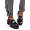 Mokasíny na podpatku 2646-6 černé - Step in style