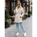 Dámská přechodná bunda TY5587 krémová - FashionStreet 