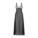 Svůdná noční košilka Vila Blanes Long Chemise černá - Obsessive