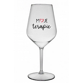 MOJE TERAPIE - čirá nerozbitná sklenice na víno 470 ml