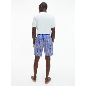 Pánské krátké pyžamo 000NM2128E - W17 -  Modrá - Calvin Klein