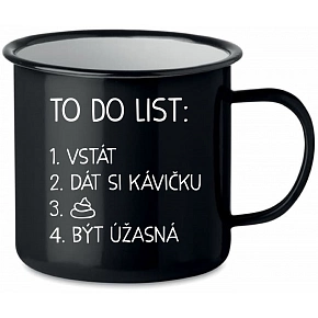 TO DO LIST: BÝT ÚŽASNÁ - černý plecháček 350 ml TO DO LIST: BÝT ÚŽASNÁ - černý plecháček 350 ml