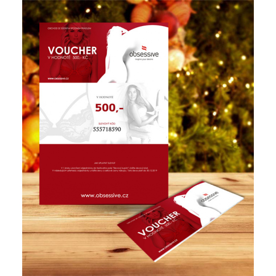 ELEKTRONICKÝ DÁRKOVÝ VOUCHER OBSESSIVE - 500 KČ