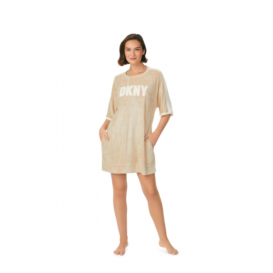 Dámská noční košile YI30013 221 sv. béžová - DKNY