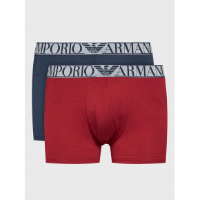 Pánské boxerky 2PACK 111769 3F720 15876 tm. modro-vínové - Emporio Armani