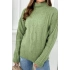 Svetr s rolákem S24-9  tmavá máta - Kesi