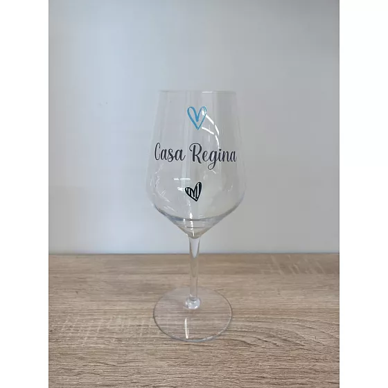 CASA REGINA - čirá nerozbitná sklenice na víno 470 ml