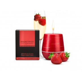 Afrodiziakální vonná svíčka Magnetifico Aphrodisiac Candle Sweet Strawberries - Valavani