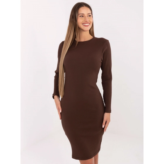 Dámské šaty A1049.99 tmavě hnědé - FPrice