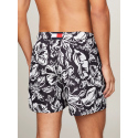 Pánské plavky UM0UM03271 0K8 černobílý vzor - Tommy Hilfiger