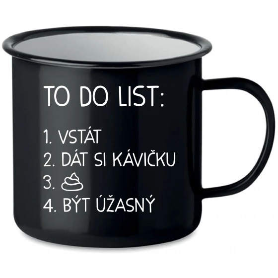 TO DO LIST:  BÝT ÚŽASNÝ - černý plecháček 350 ml