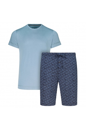 Pánské pyžamo 500001-454 1/2 Knit modrá - Jockey
