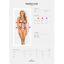 Elegantní body Nudelia teddy nude - Obsessive