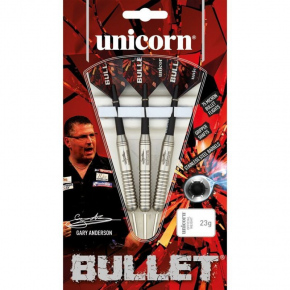 SPORT Šipky Unicorn Bullet z nerezové oceli - Gary Anderson 22g:27520|24g:27521|26g:27522 - Bullet