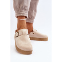Dámské nazouváky / pantofle SS-248 Béžová - Step in style