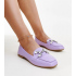 Dámské mokasíny s ozdobnou sponou M615 Purple světle fialová - Wellspring