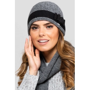 Dámská čepice Katalonia černo-bílá - Kamea