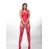 Okouzlující bodystocking Leisha červený - Anais
