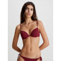 Dámská plavková podprsenka bikini KW0KW02278 XN0 bordó - Calvin Klein